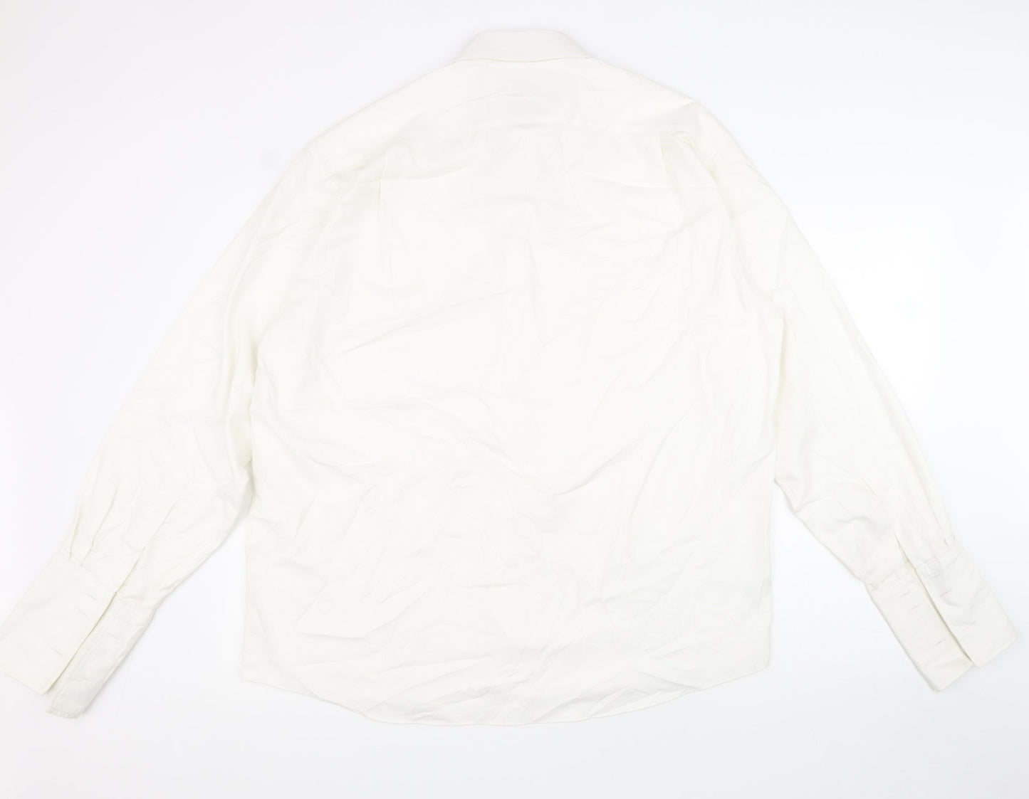 Mens UK Collar Size 16.5 Marks and Spencer Smart White  Dress Shirt