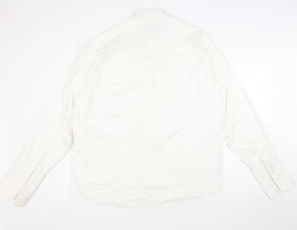 Mens UK Collar Size 16.5 Marks and Spencer Smart White  Dress Shirt