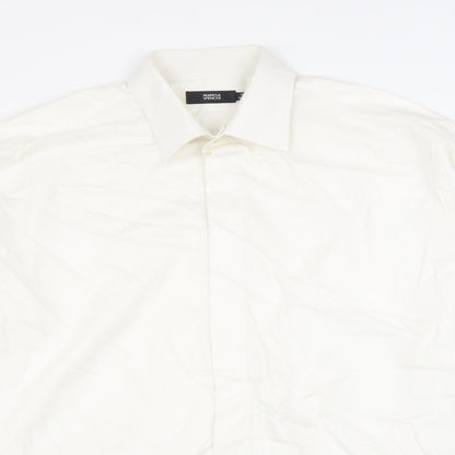 Mens UK Collar Size 16.5 Marks and Spencer Smart White  Dress Shirt