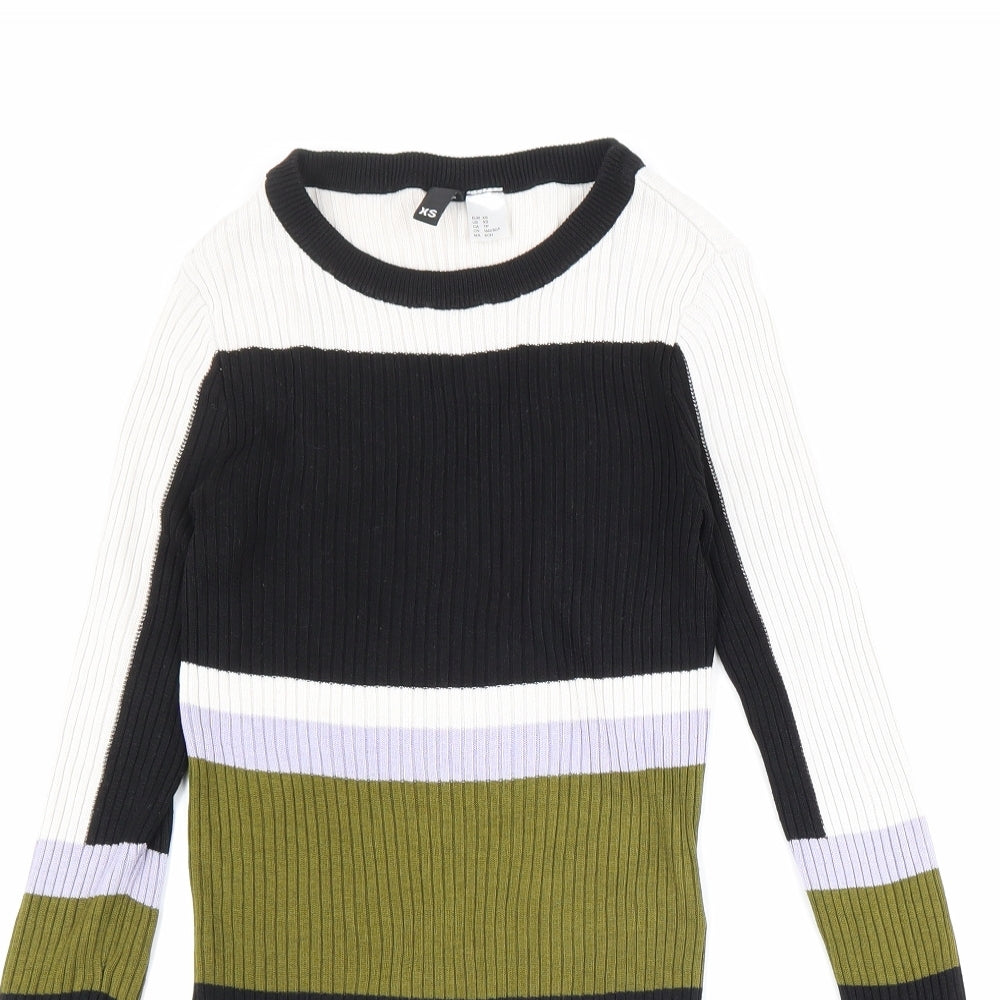Womens UK Size XS Divided by H&M Multicoloured Pullover Jumper