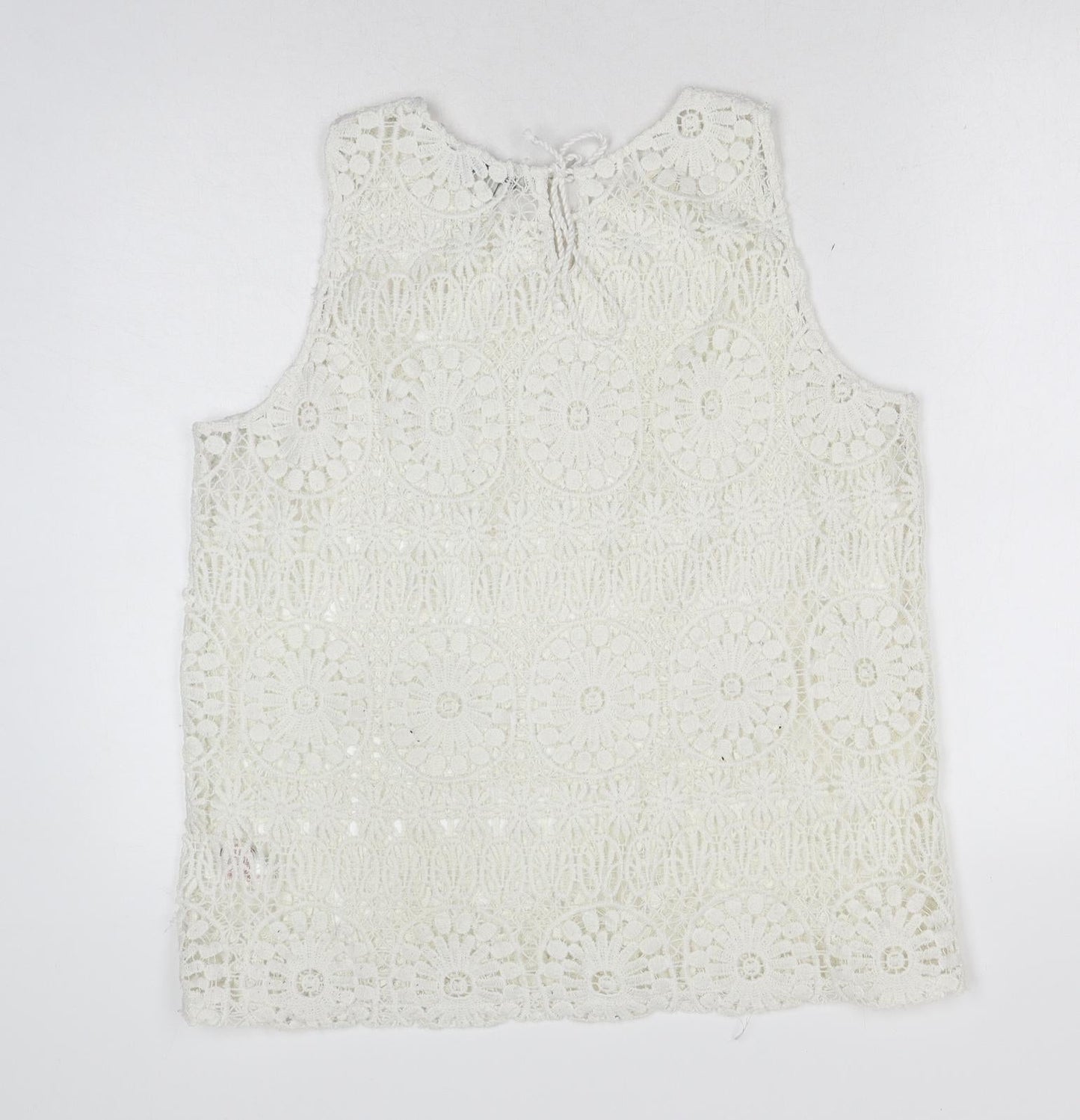 Womens UK Size 16 Peacocks White Basic Blouse