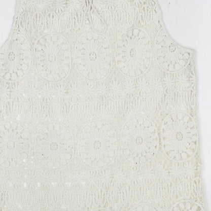 Womens UK Size 16 Peacocks White Basic Blouse