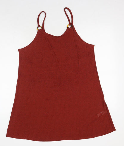 Primark Womens Orange Polyester Tank Dress Size XL Round Neck Pullover