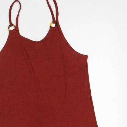 Primark Womens Orange Polyester Tank Dress Size XL Round Neck Pullover