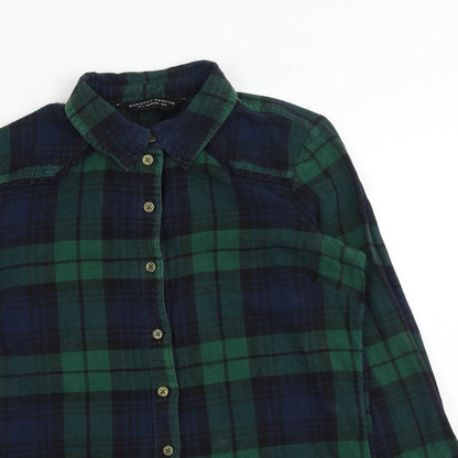 Womens UK Size 8 Dorothy Perkins Green Basic Button-Up