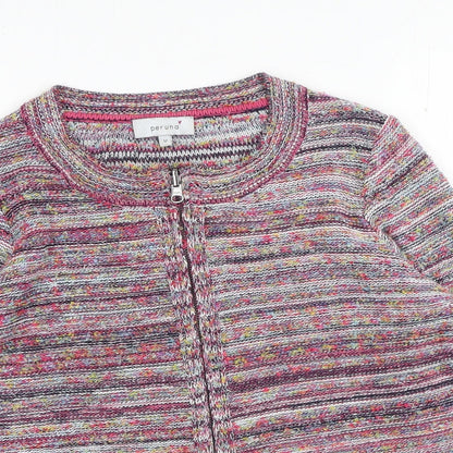 Womens UK Size 12 Marks and Spencer Pink Full Zip Jumper