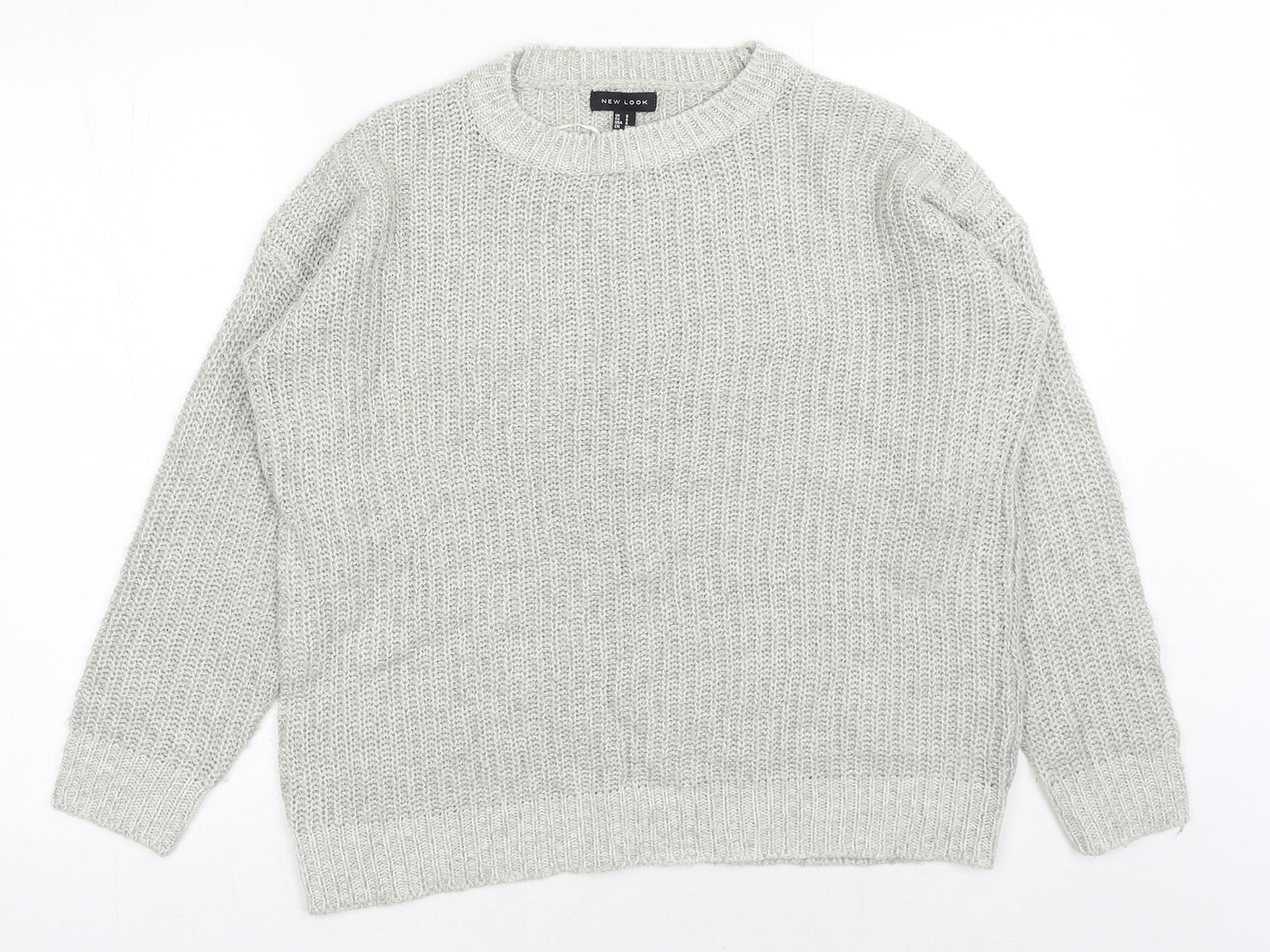 Womens UK Size S New Look Grey Pullover Jumper