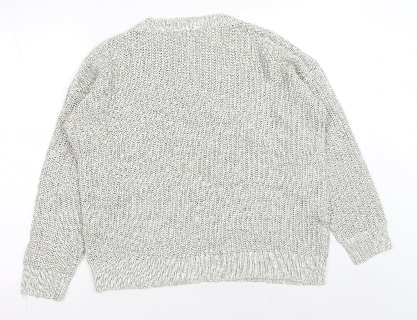 Womens UK Size S New Look Grey Pullover Jumper