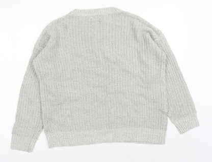 Womens UK Size S New Look Grey Pullover Jumper