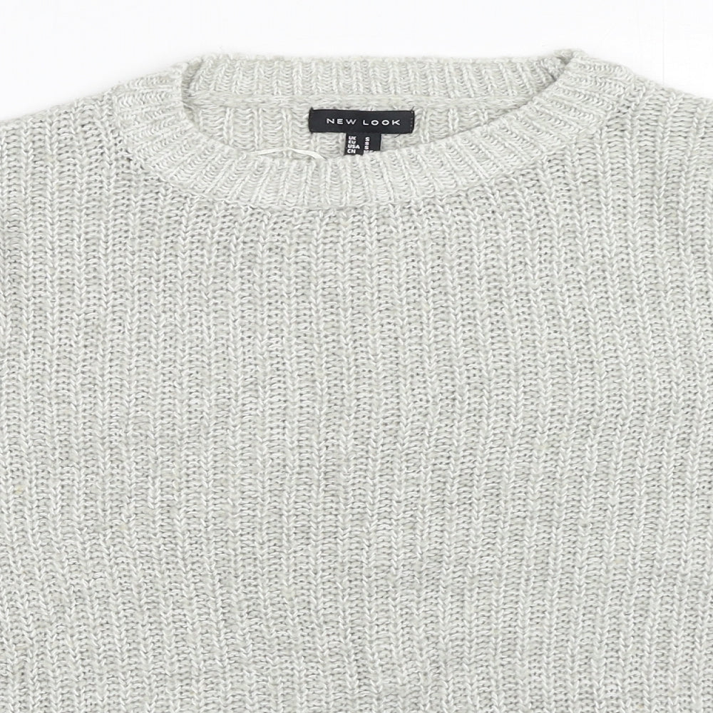 Womens UK Size S New Look Grey Pullover Jumper