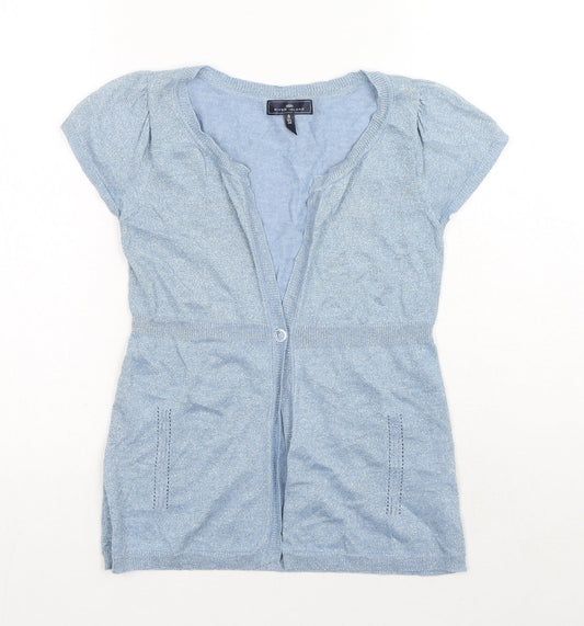 Womens UK Size 8 River Island Blue Cardigan Jumper