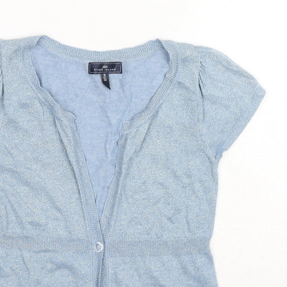 Womens UK Size 8 River Island Blue Cardigan Jumper