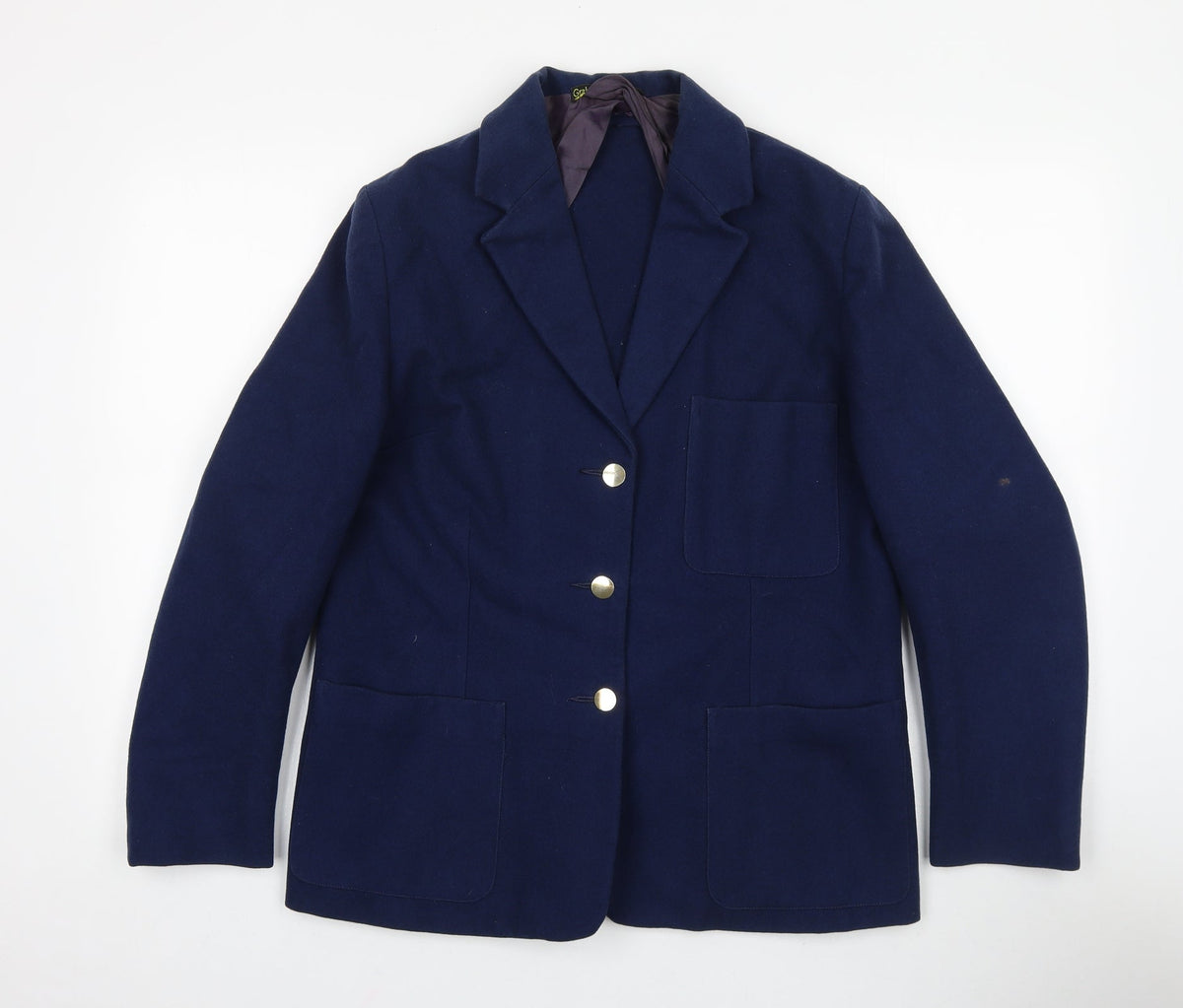 Graham Gardner Mens Blue Polyester Jacket Blazer Size 40
