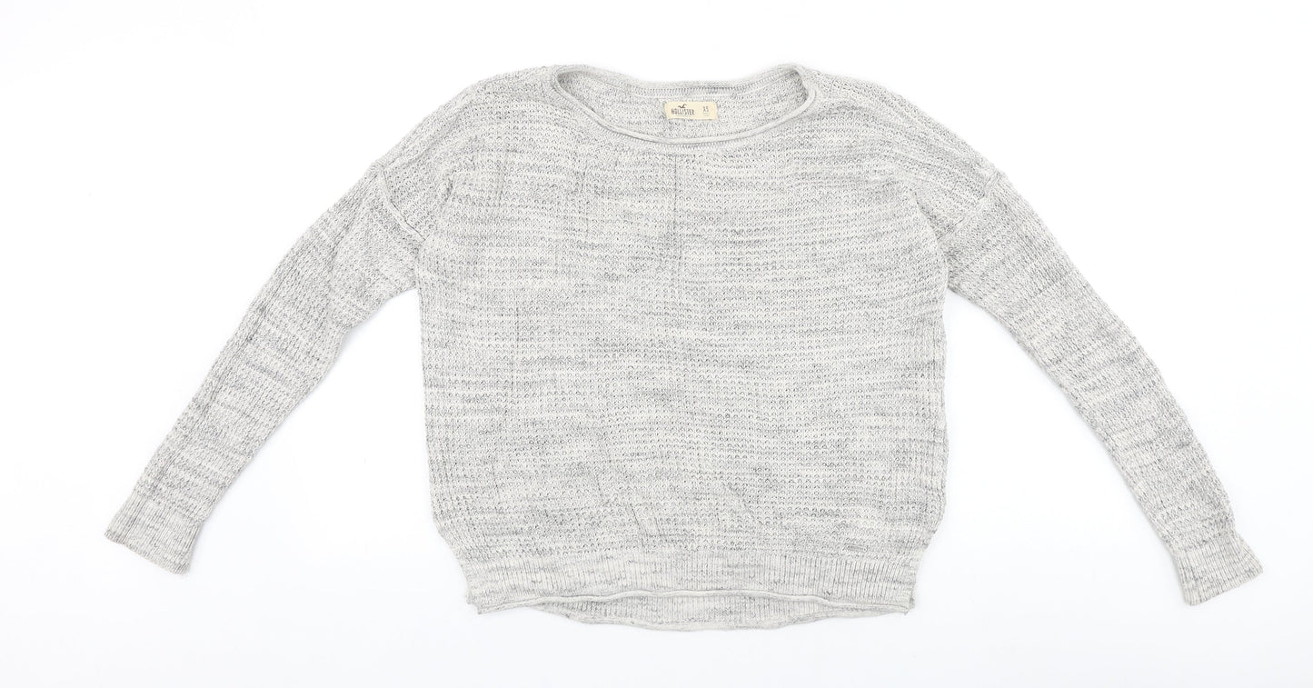 Hollister Mens Grey Round Neck Cotton Pullover Jumper Size XS