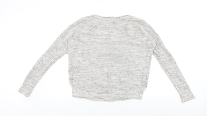 Hollister Mens Grey Round Neck Cotton Pullover Jumper Size XS