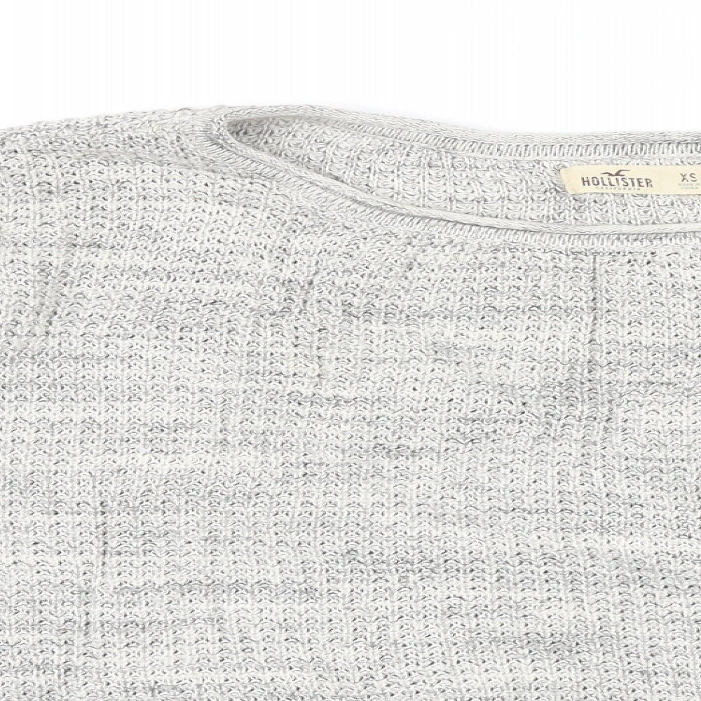 Hollister Mens Grey Round Neck Cotton Pullover Jumper Size XS