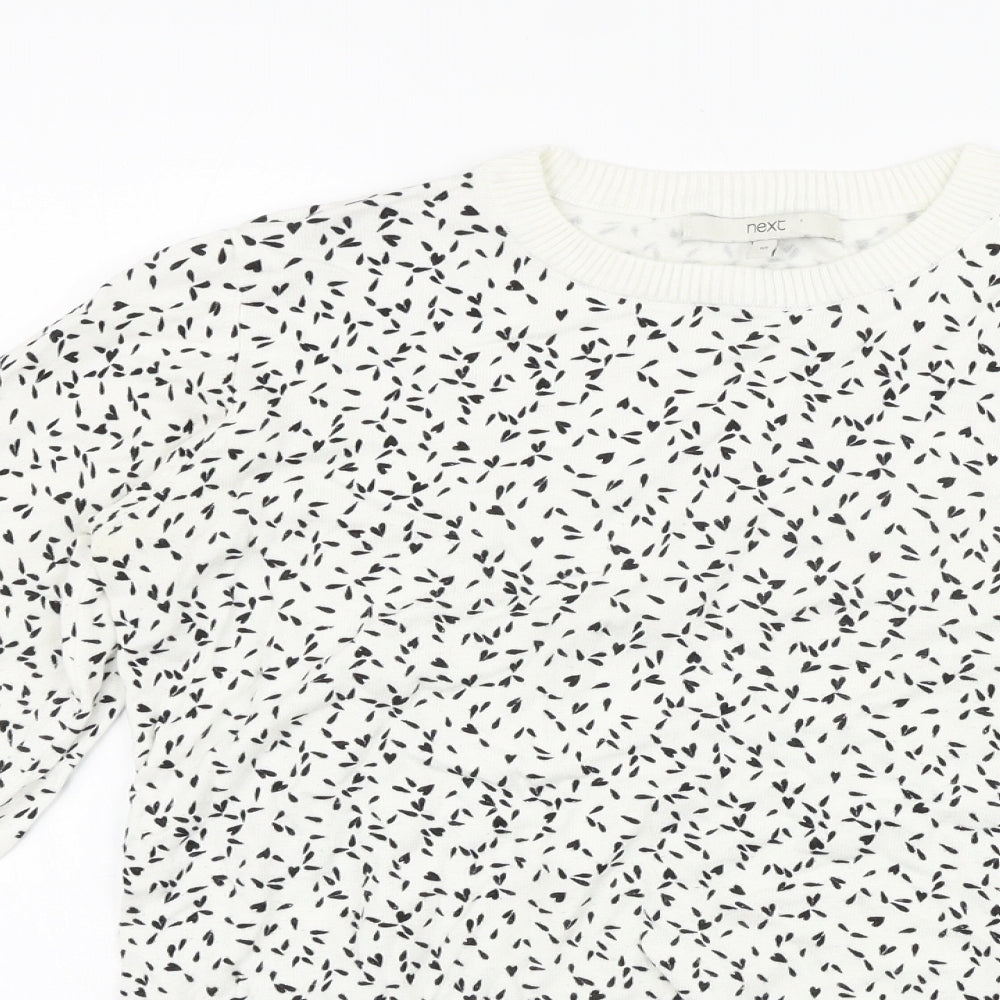 Womens UK Size 10 NEXT White Pullover Jumper