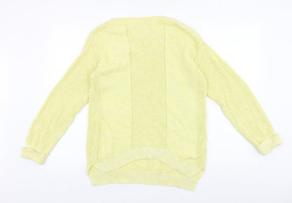 Womens UK Size S Marks and Spencer Yellow Pullover Jumper