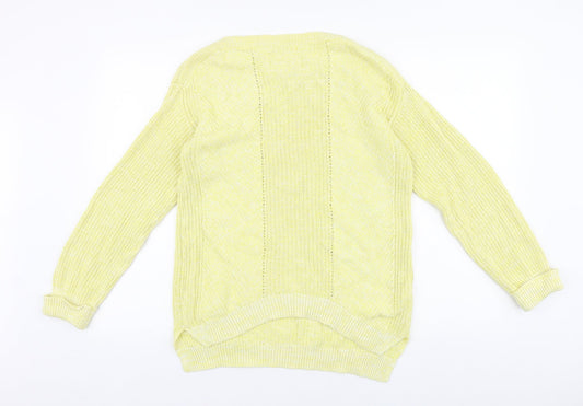 Womens UK Size S Marks and Spencer Yellow Pullover Jumper