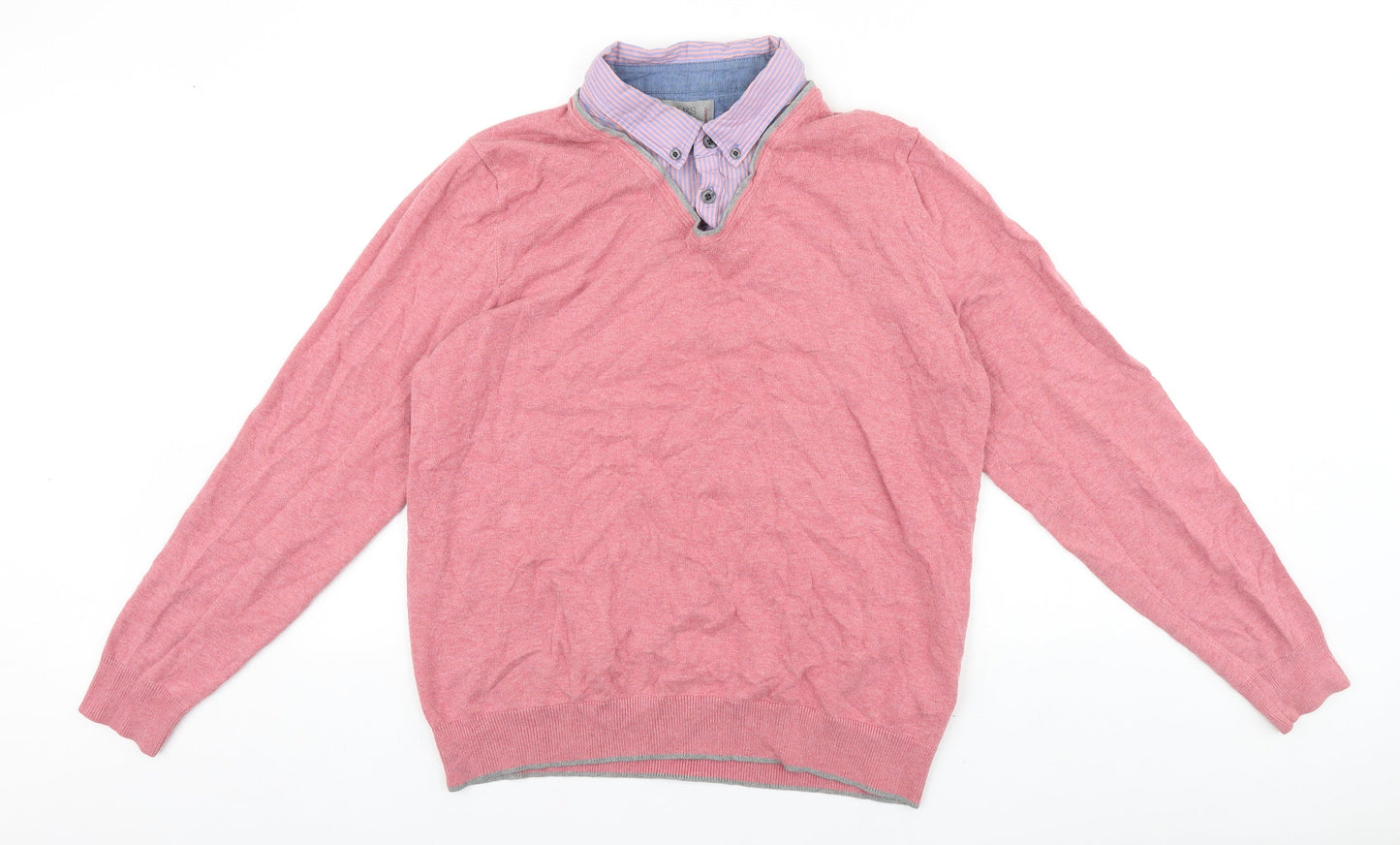 Womens UK Size M Marks and Spencer Pink Pullover Jumper
