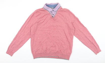 Womens UK Size M Marks and Spencer Pink Pullover Jumper