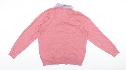 Womens UK Size M Marks and Spencer Pink Pullover Jumper
