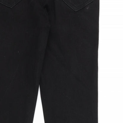 London Denim Womens Black Cotton Skinny Jeans Size 32 in L32 in Regular Zip