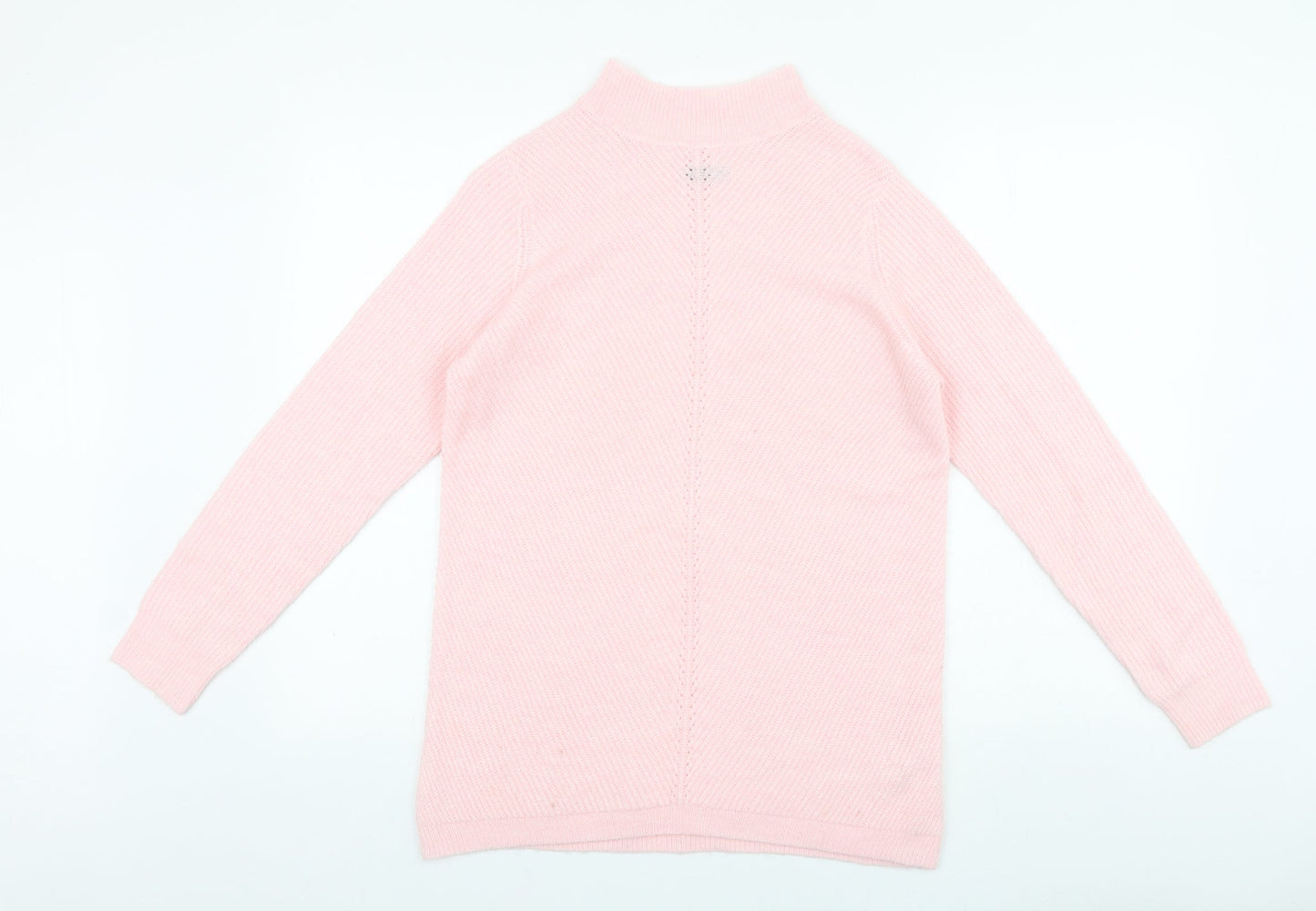 Womens UK Size 10 M&Co Pink Pullover Jumper