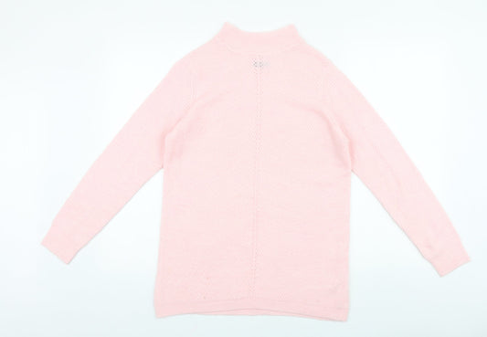 Womens UK Size 10 M&Co Pink Pullover Jumper