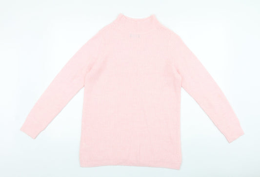 Womens UK Size 10 M&Co Pink Pullover Jumper