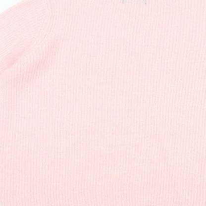 Womens UK Size 10 M&Co Pink Pullover Jumper