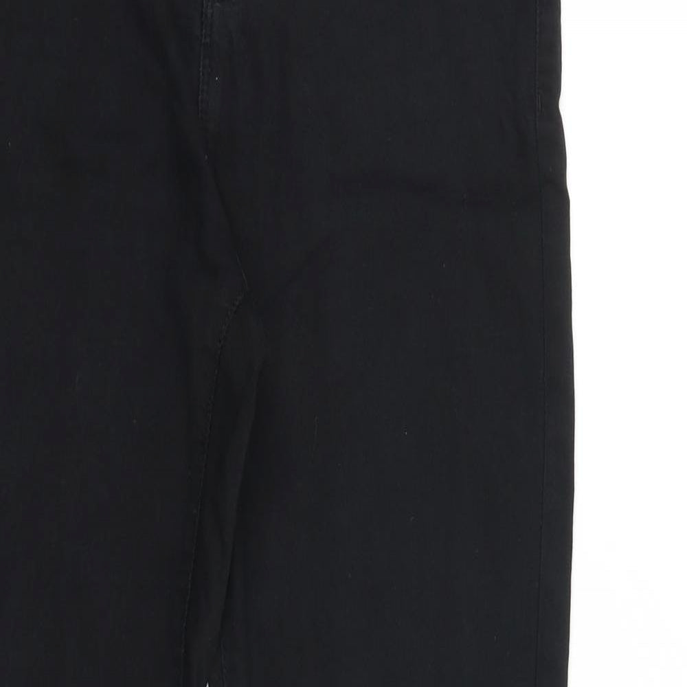 Denim & Co. Womens Black Cotton Skinny Jeans Size 12 L28 in Regular Zip