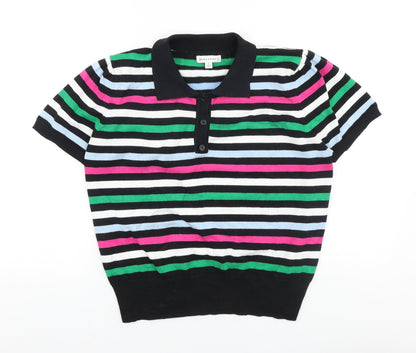 Womens UK Size L Warehouse Black Basic Polo
