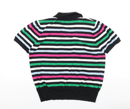 Womens UK Size L Warehouse Black Basic Polo