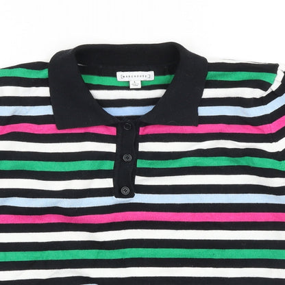Womens UK Size L Warehouse Black Basic Polo