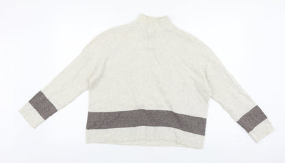 Womens UK Size M Jaqueline De Yong Beige Pullover Jumper