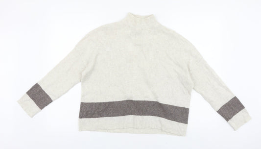 Womens UK Size M Jaqueline De Yong Beige Pullover Jumper