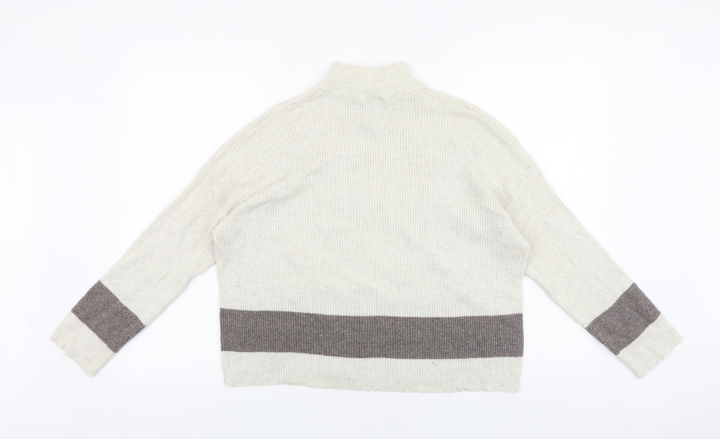 Womens UK Size M Jaqueline De Yong Beige Pullover Jumper