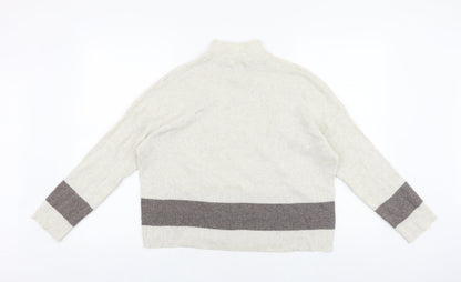 Womens UK Size M Jaqueline De Yong Beige Pullover Jumper