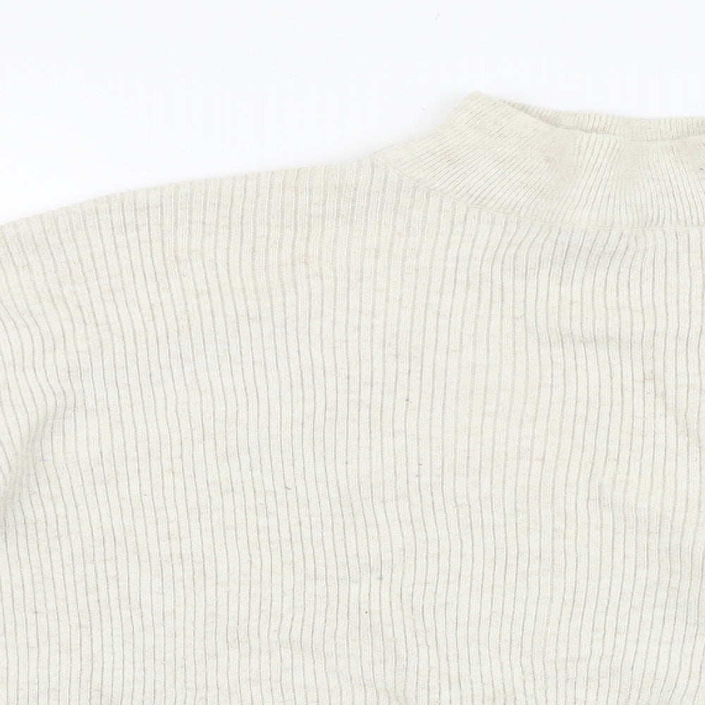 Womens UK Size M Jaqueline De Yong Beige Pullover Jumper