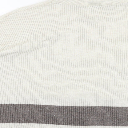 Womens UK Size M Jaqueline De Yong Beige Pullover Jumper