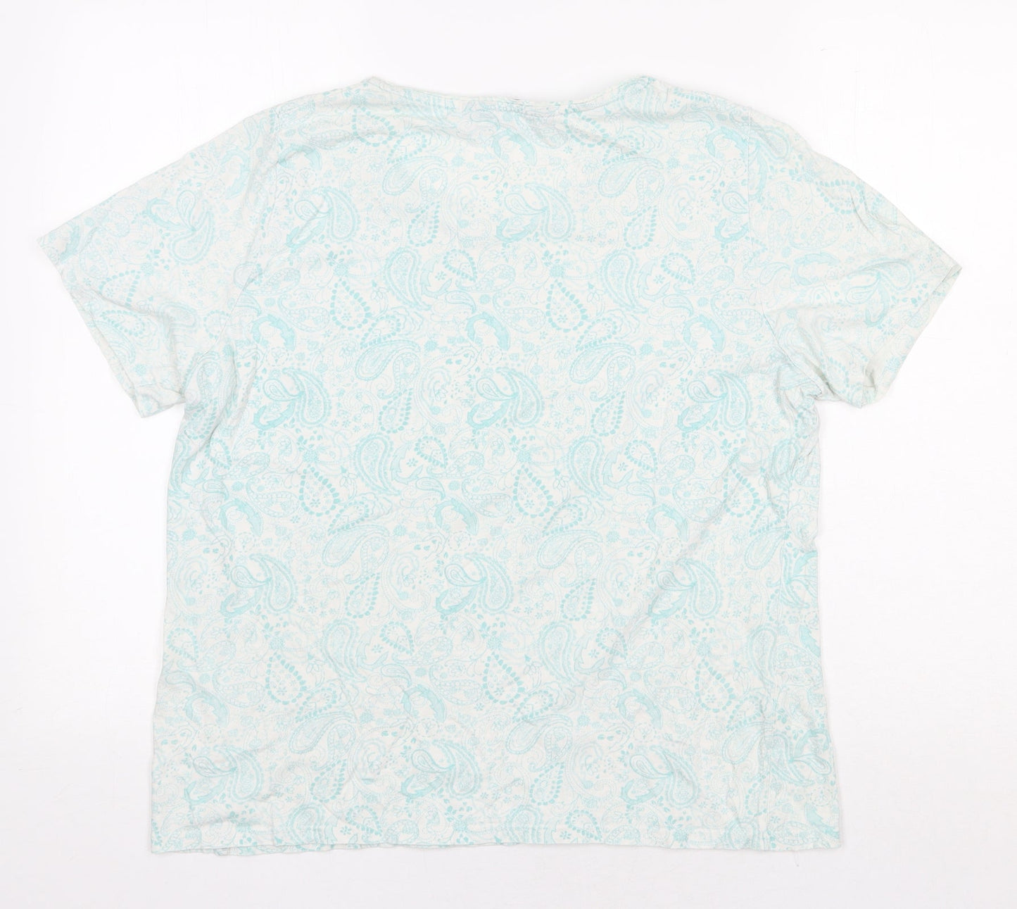 Womens UK Size L Isle Green Basic T-Shirt