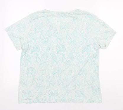 Womens UK Size L Isle Green Basic T-Shirt