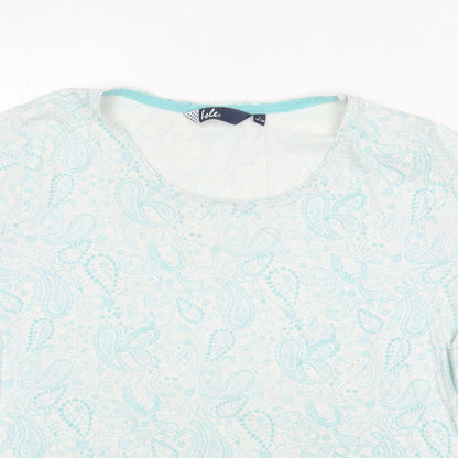 Womens UK Size L Isle Green Basic T-Shirt