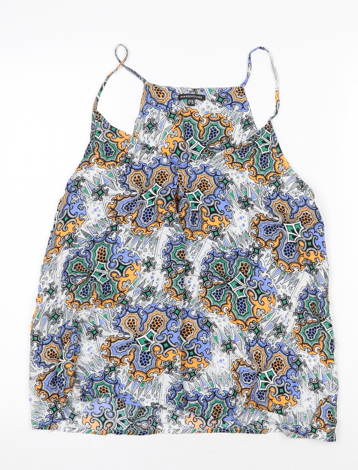 Womens UK Size 10 Warehouse Multicoloured Basic Tank