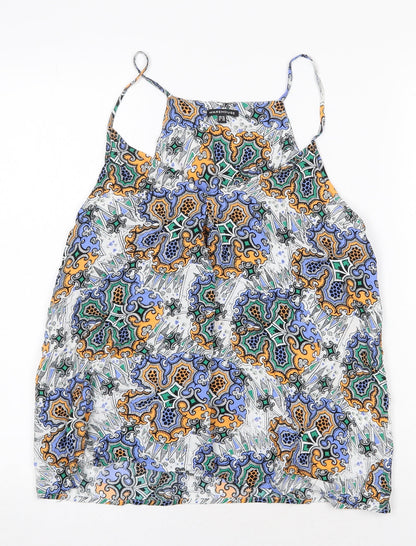 Womens UK Size 10 Warehouse Multicoloured Basic Tank