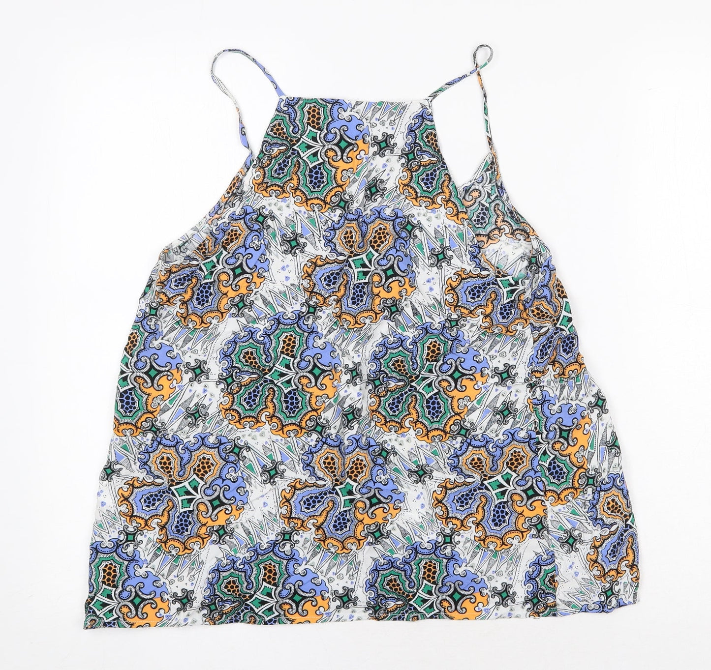 Womens UK Size 10 Warehouse Multicoloured Basic Tank