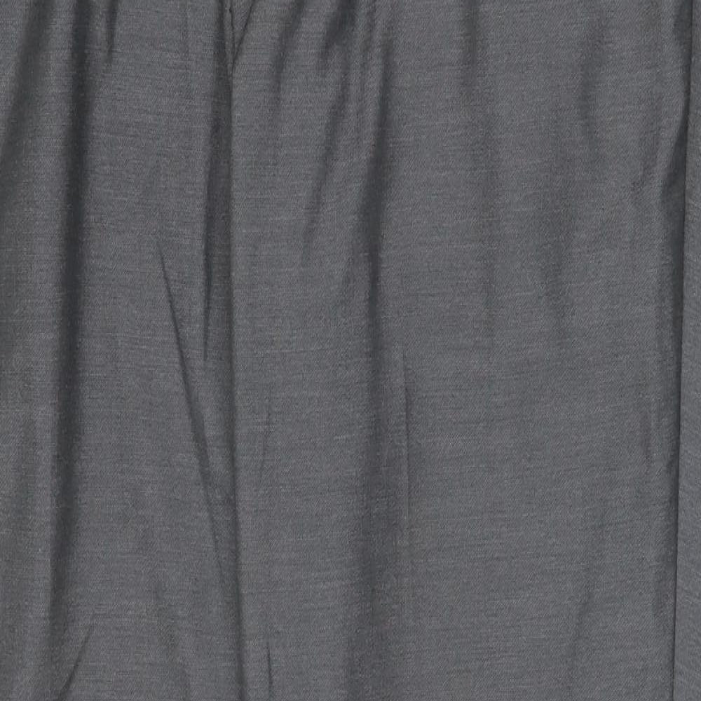 Primark Mens Grey Polyester Trousers Size 38 in Regular Zip