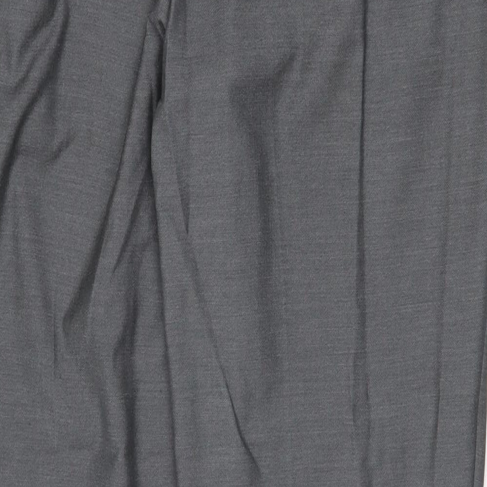 Primark Mens Grey Polyester Trousers Size 38 in Regular Zip