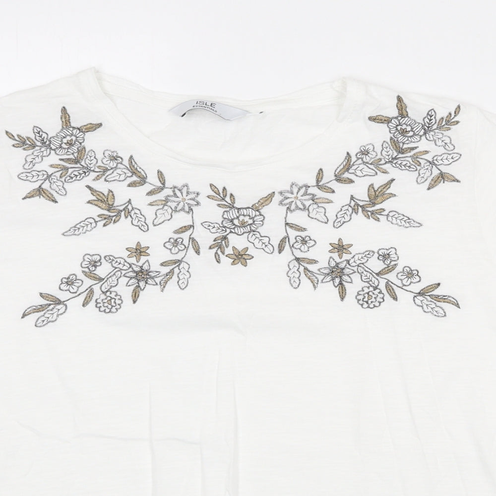 Womens UK Size M EWM White Basic T-Shirt